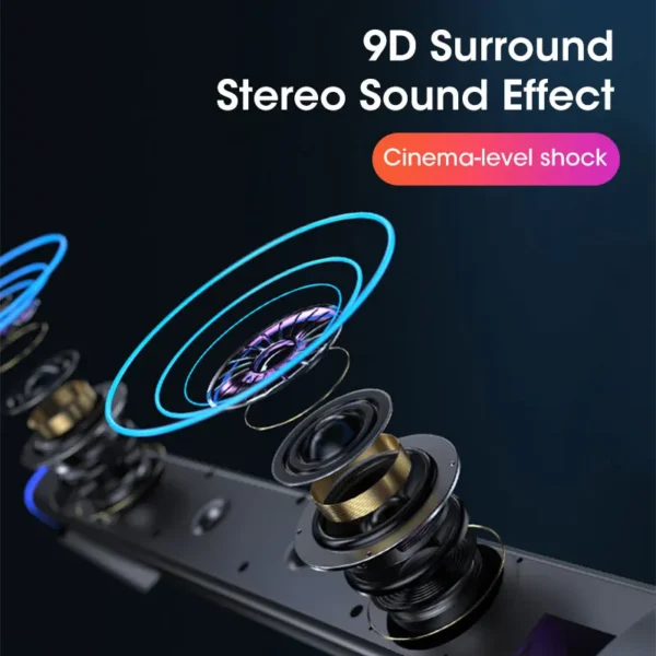 4D Computer Speaker Bar Stereo Sound Subwoofer Bluetooth Speaker For Macbook Laptop Notebook PC Music Player Wired Loudspeaker - Image 6