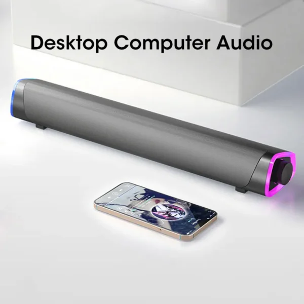 4D Computer Speaker Bar Stereo Sound Subwoofer Bluetooth Speaker For Macbook Laptop Notebook PC Music Player Wired Loudspeaker - Image 4